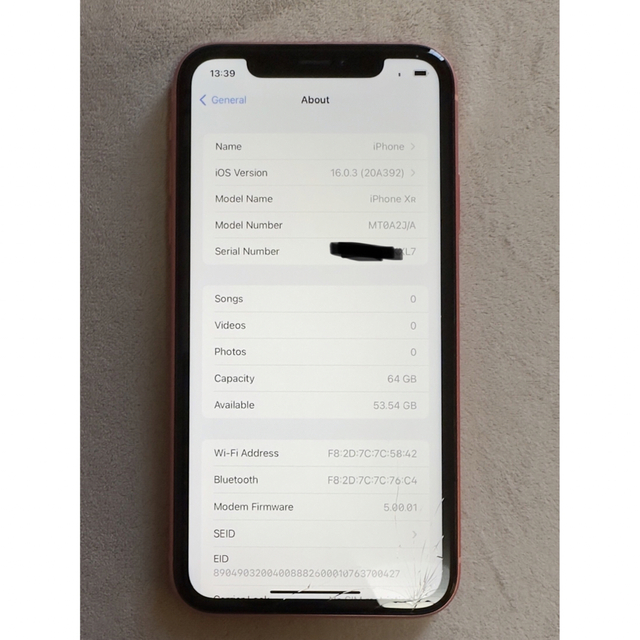 iPhone XR Coral  64 GB SIMフリー