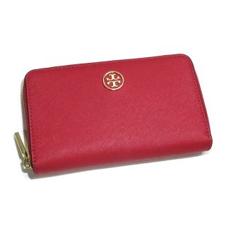 トリーバーチ(Tory Burch)のTORY BURCH ラウンドファスナー財布 レザー ピンク(財布)