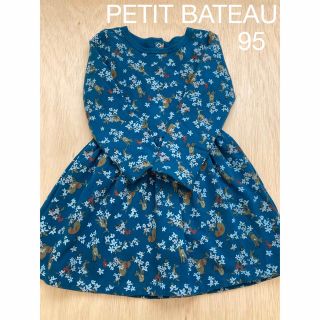 プチバトー(PETIT BATEAU)の【美品】プチバトー　裏起毛ワンピース(ワンピース)