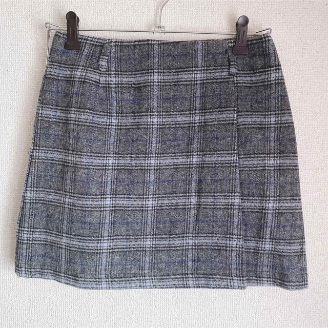 GRL(グレイル)の値下げ♡GRL チェックミニスカート グレー 人気 韓国ファッション 秋SALE レディースのスカート(ミニスカート)の商品写真