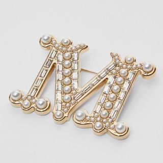 Max Mara - Max Mara マックスマーラ クリスタル×パール ブローチ