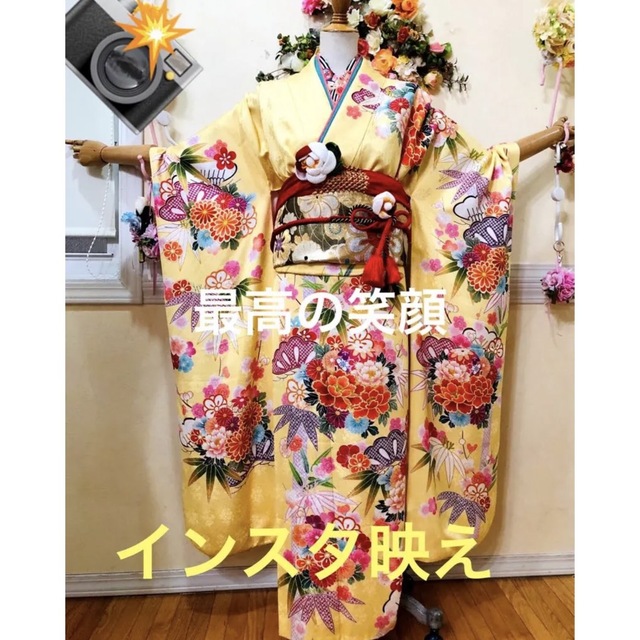 モデル着用&注目アイテム 振袖フルセット‼️最高級振袖⭐️モテ可愛No