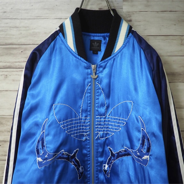 Adidas Originals 08AW スカルボーン刺繍スカジャン Adidas Originals 08AW スカルボーン刺繍スカジャン