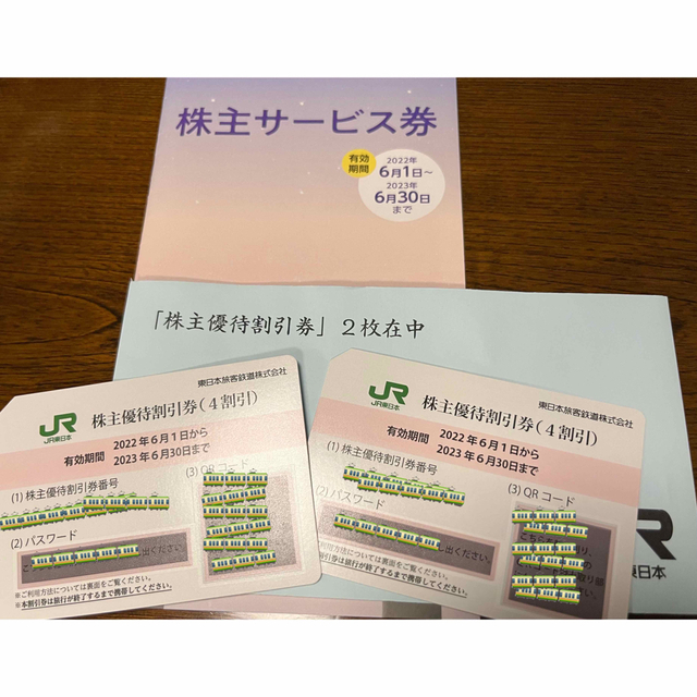 週末特別値下げ✨東日本旅客鉄道　JR東日本　株主優待　2枚　株主サービス券