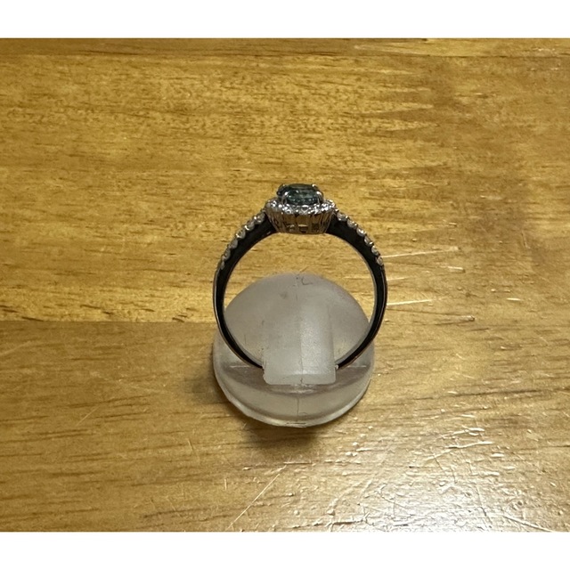 PT900.ブルージルコン.ダイヤモンドリング レディースのアクセサリー(リング(指輪))の商品写真