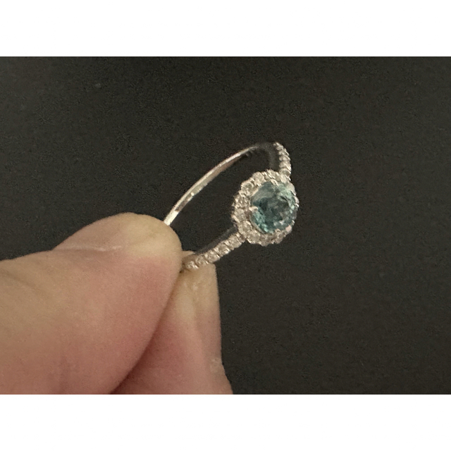 PT900.ブルージルコン.ダイヤモンドリング レディースのアクセサリー(リング(指輪))の商品写真