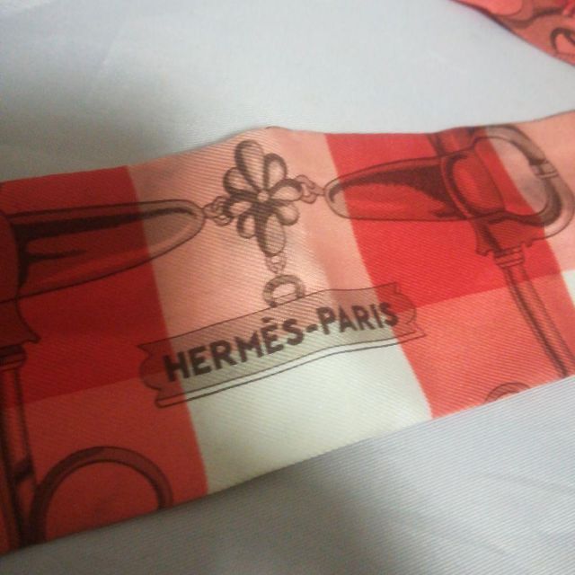 332 エルメス HERMES リボン スカーフ ツイリー カレ ヴィンテージ