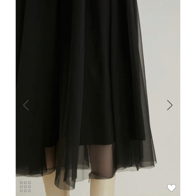 ViS(ヴィス)の【美品】ViS 【静電気防止】ボリュームチュールスカート ブラック 黒 レディースのスカート(ロングスカート)の商品写真