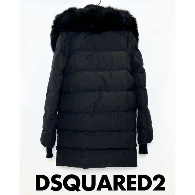 DSQUARED2(ディースクエアード)のディースクエアード ロゴプレート フォックスファー付 2way ダウンコート レディースのジャケット/アウター(ダウンコート)の商品写真