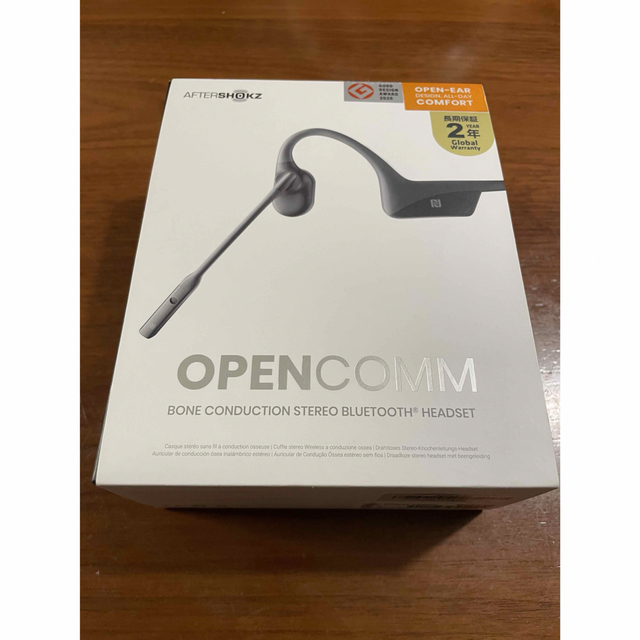 OpenComm(ブラック) 骨伝導ヘッドセット  AfterShokz