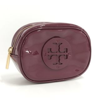 トリーバーチ(Tory Burch)のTORY BURCH コスメポーチ エナメル ボルドー(ポーチ)