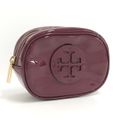 TORY BURCH コスメポーチ エナメル ボルドー