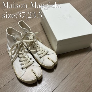 マルタンマルジェラ(Maison Martin Margiela)のMaison Margiela Tabi ハイカット スニーカー 白 37(スニーカー)