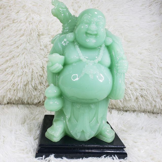 七福神 布袋様 翡翠グリーン 置物 商売繁盛 縁起物 fkip.unmul.ac.id