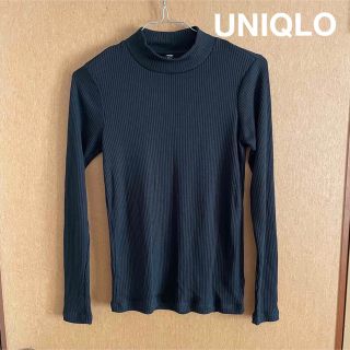 ユニクロ(UNIQLO)のUNIQLO(ユニクロ)ハイネック　リブニット　黒(ニット/セーター)