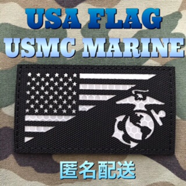 USA FLAG USMC MARINE 国旗 IR パッチ ワッペン サバゲ