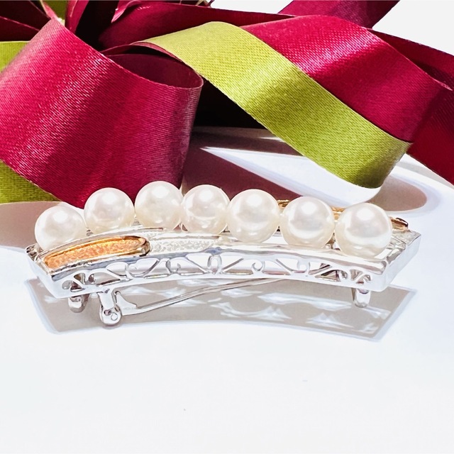帯留め &ブローチ 本真珠 アコヤパール K18&SILVER 刻印あり - 和装小物