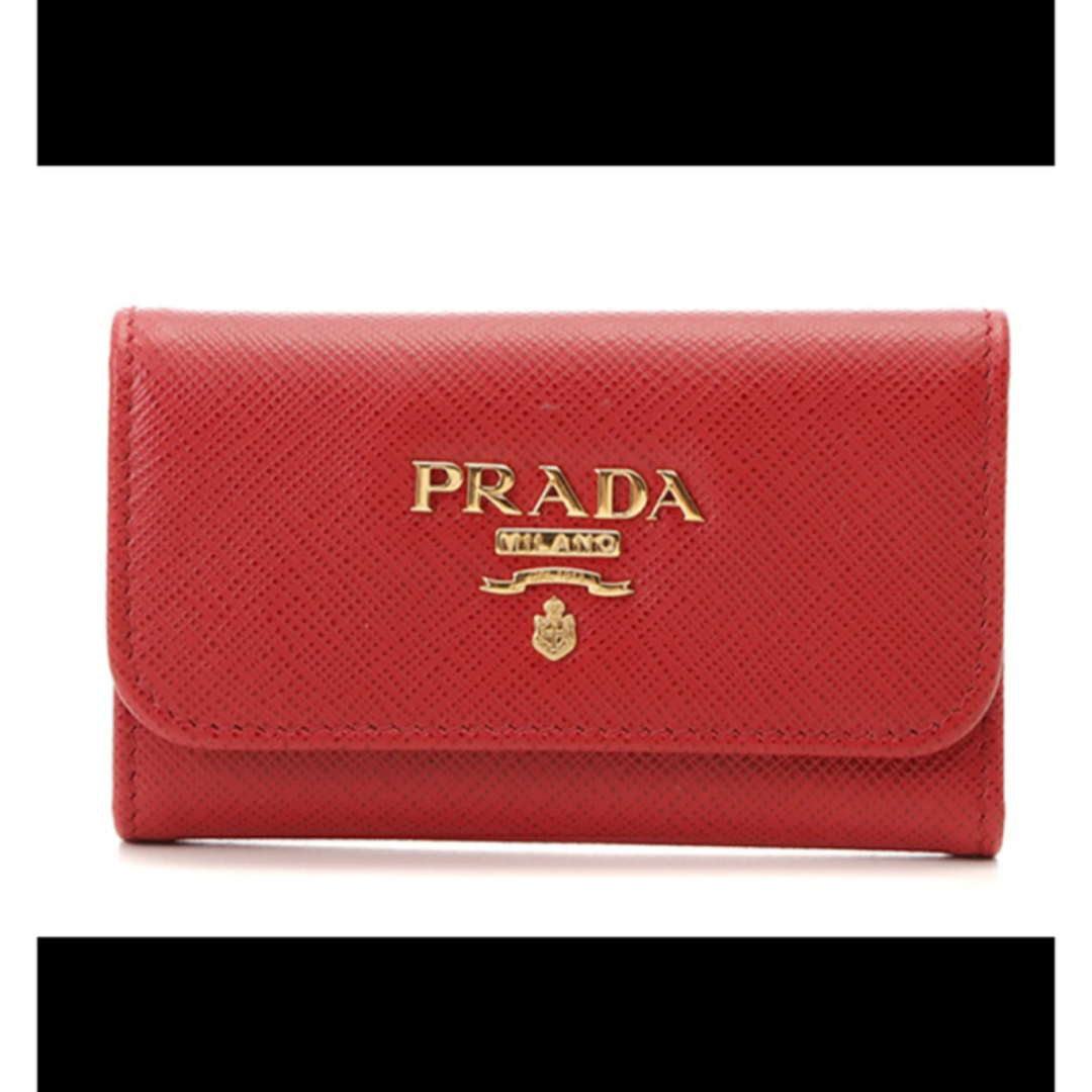 PRADA - お盆限定値下げ❗️【美品 RADA プラダ 6連キーケース レッド ...