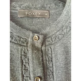 フォクシー(FOXEY)のFOXEY  トリミングカーディガン(カーディガン)