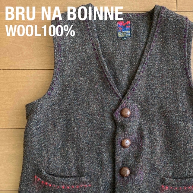 BRUNABOINNE ブルーナボイン ニットベスト ウール100%メガネ出品中の厳選古着