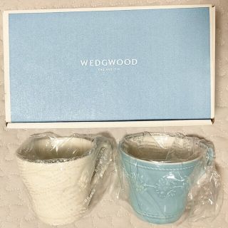 ウェッジウッド(WEDGWOOD)のウェッジウッド フェスティビティ アイボリー＆ブルーマグ ペア(グラス/カップ)