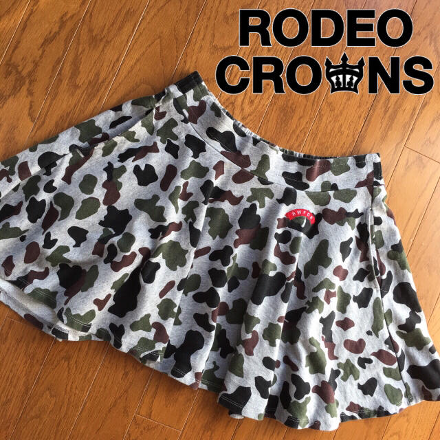 RODEO CROWNS WIDE BOWL(ロデオクラウンズワイドボウル)のロデオクラウンズ＊リボンロゴ スウェットフレアミニスカート レディースのスカート(ミニスカート)の商品写真