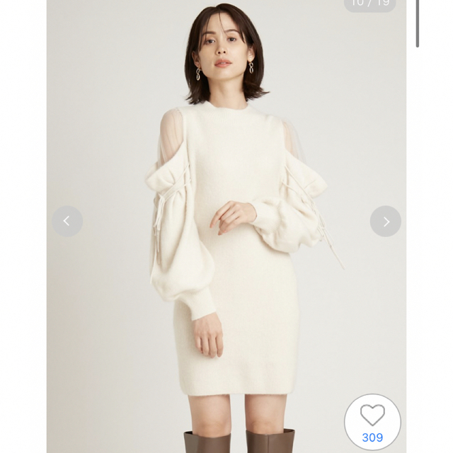 SNIDEL - 新品 スナイデル SNIDEL シースルーショルダーミニニット