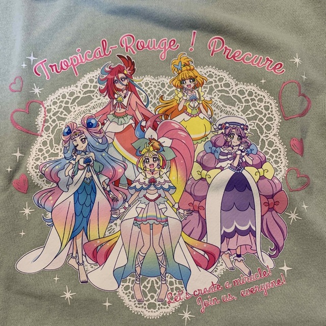 BANDAI(バンダイ)の【新品】プリキュア　トレーナー　110 キッズ/ベビー/マタニティのキッズ服女の子用(90cm~)(Tシャツ/カットソー)の商品写真