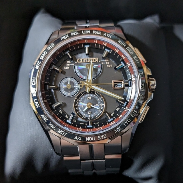 大特価!! CITIZEN - シチズンアテッサ ソーラー電波時計 AT9095-68E