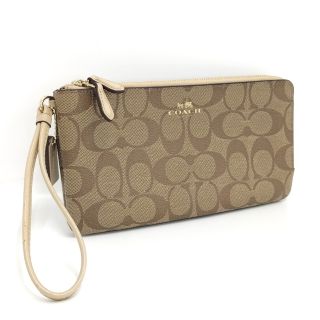 コーチ(COACH)のCOACH ダブル ジップ ウォレット 長財布 シグネチャー PVCコーティング(財布)