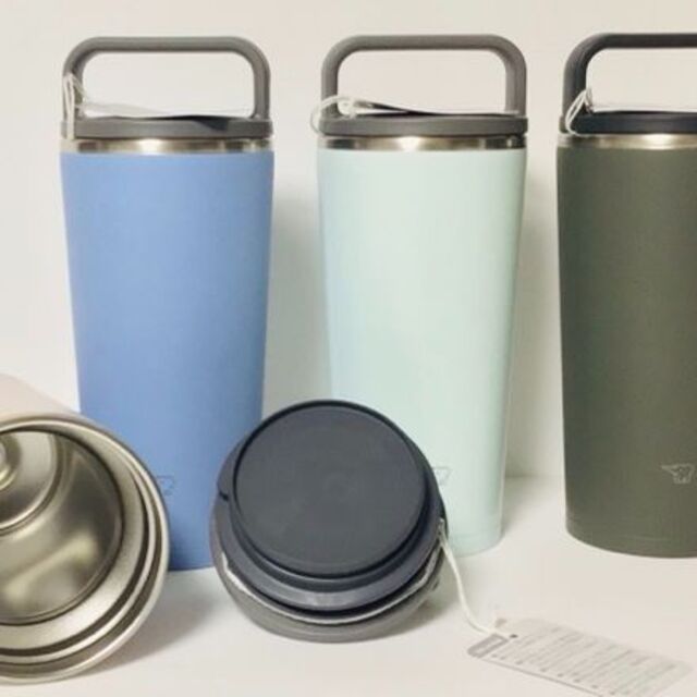 象印 - グレー＆ピンク 象印 ステンレス キャリータンブラー SX-JA40-HM 象印 ステンレスキャリータンブラー 400ml シアーグレー SX-JS40