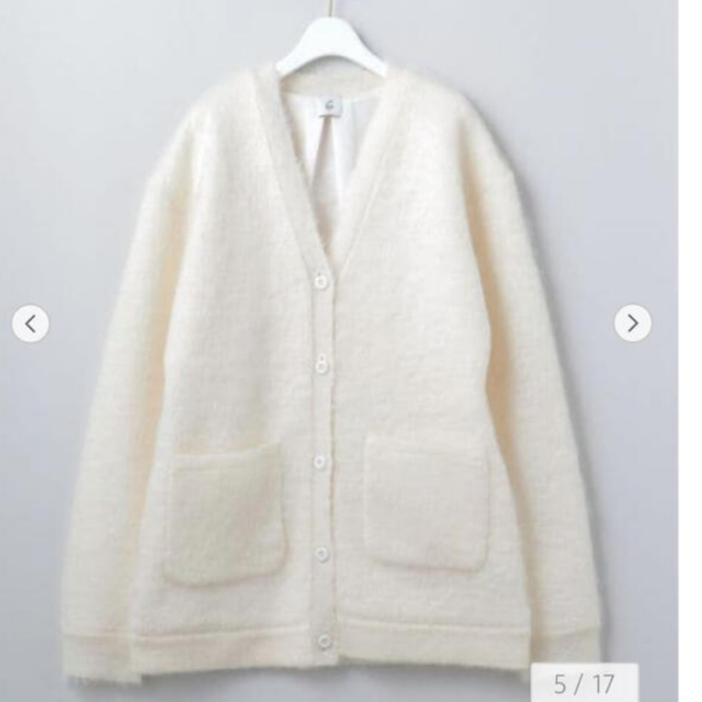 6(ROKU) MOHAIR SHAGGY V NECK CARDIGAN