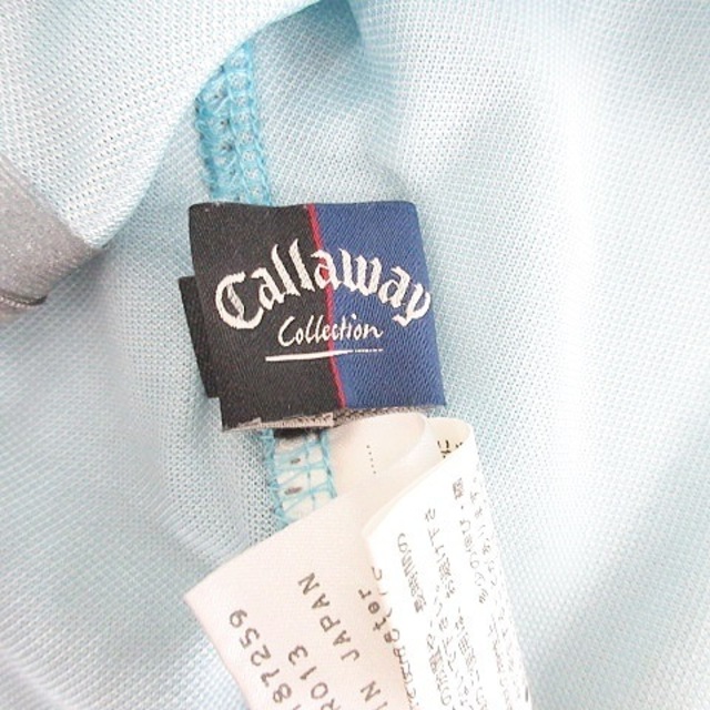 Callaway(キャロウェイ)のCALLAWAY シャツ ノースリーブ ハイネック メッシュ ロゴ ブルー M スポーツ/アウトドアのゴルフ(ウエア)の商品写真