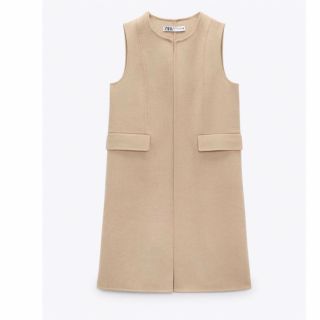 ザラ(ZARA)の新品タグ付き　ウールブレンドロングベストジレ　zara(ベスト/ジレ)