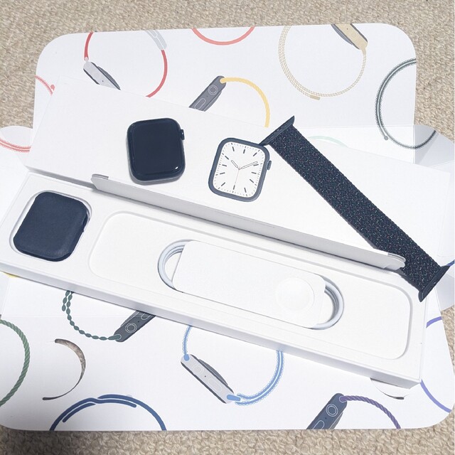 【極美品】Apple Watch 7 45mm Cellular心拍計測OS