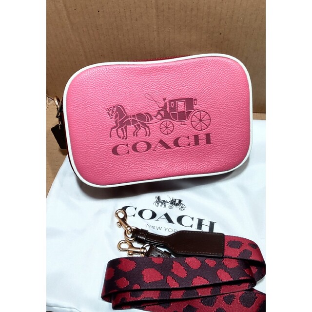 新品 未使用】COACH コーチ ショルダーバッグ 馬車 ピンク - www