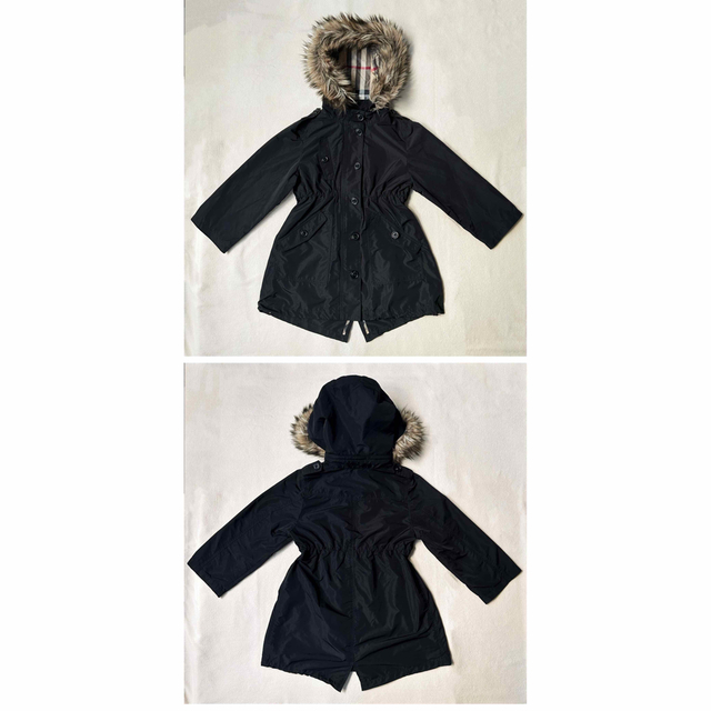 BURBERRY(バーバリー)のBurberry London 3wayファーフード定番チェックコード 110 キッズ/ベビー/マタニティのキッズ服男の子用(90cm~)(コート)の商品写真