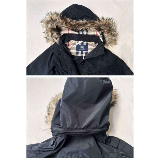 BURBERRY(バーバリー)のBurberry London 3wayファーフード定番チェックコード 110 キッズ/ベビー/マタニティのキッズ服男の子用(90cm~)(コート)の商品写真