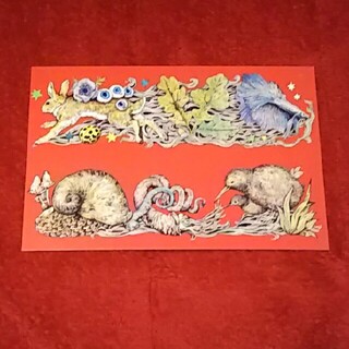 ヒグチユウコ(ヒグチユウコ)の・ホルベイン HOLBEIN ヒグチユウコ ポストカード ANIMALS (印刷物)