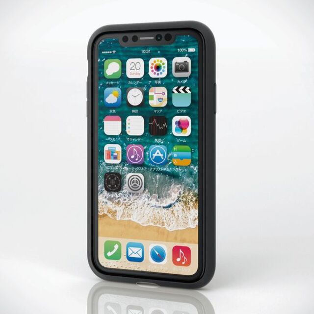 ELECOM(エレコム)のiPhone XR ブルー薄く軽い耐衝撃ケース全周配置した独自設計エアクッション スマホ/家電/カメラのスマホアクセサリー(iPhoneケース)の商品写真