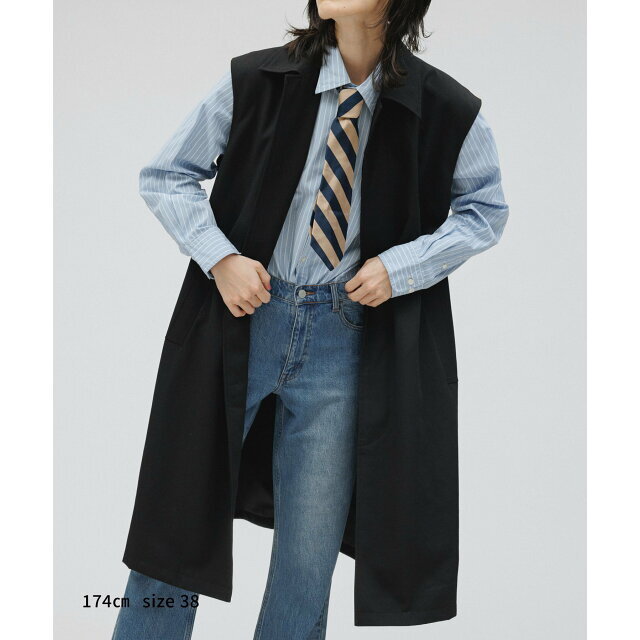 ブラック（01）】[COAT]【SUSTAINABLE】3WAY TRENCH COAT WITH ...