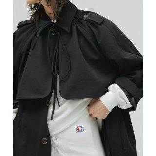 アダムエロぺ(Adam et Rope')の【ブラック（01）】[COAT]【SUSTAINABLE】3WAY TRENCH COAT WITH EPAULETTE(トレンチコート)