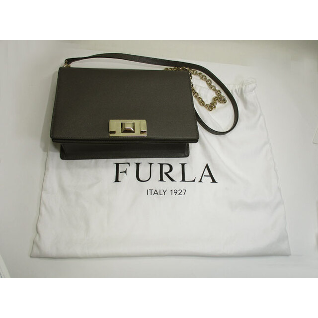 最終値下げ☆【未使用に近い】FURLA 2way ショルダーバッグ グレー-