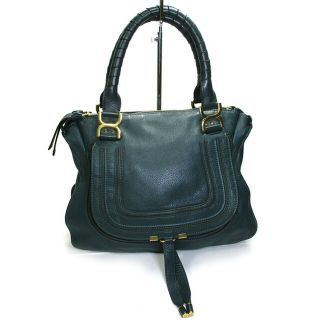 クロエ(Chloe)のChloe マーシー ハンドバッグ レザー ブルー系 041156(ハンドバッグ)