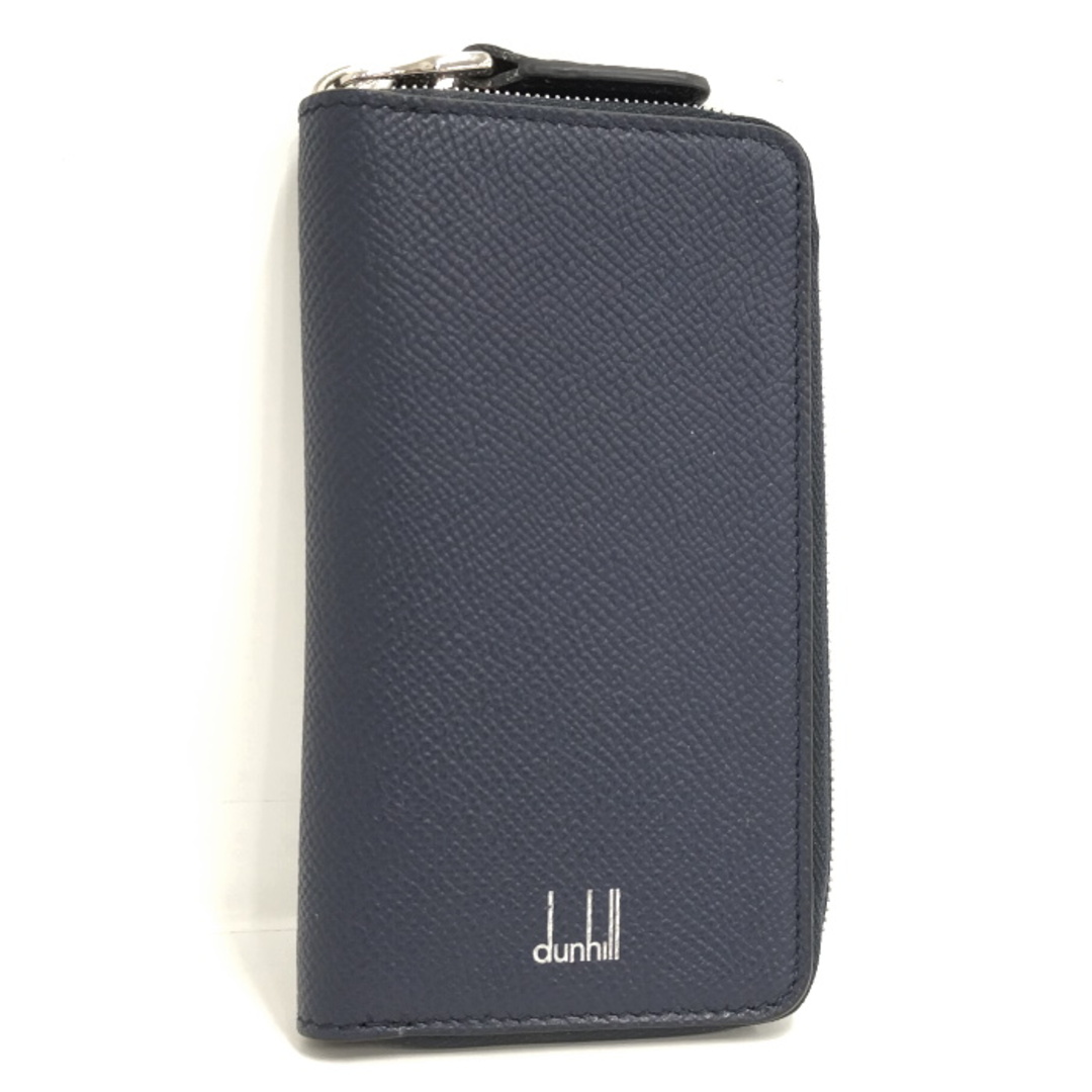 Dunhill ラウンドジップ 6連キーケース レザー ネイビー 18F220Z