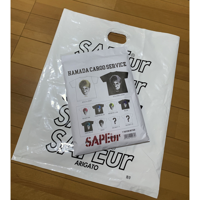 サプール sapeur 浜田tシャツ(フリーサイズ)　紐引き　ステッカーセット！