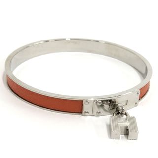 エルメス(Hermes)のHERMES ケリーブレスレット バングル Hロゴ メッキ オレンジ シルバー(ブレスレット/バングル)