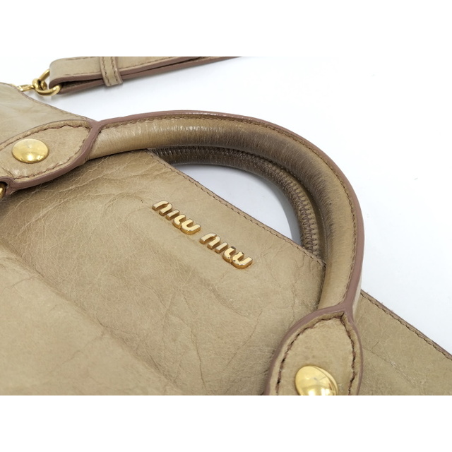 miumiu - MIU MIU 2WAY トートバッグ ハンドバッグ リボン ヴィッテロ