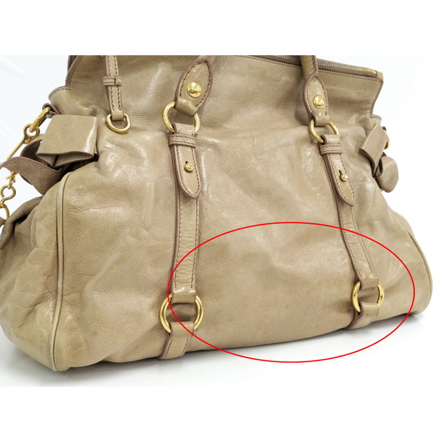 miumiu(ミュウミュウ)のMIU MIU 2WAY トートバッグ ハンドバッグ リボン ヴィッテロラックス レディースのバッグ(その他)の商品写真