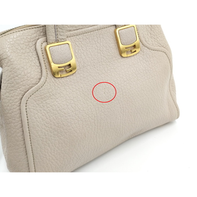 FENDI 2WAYショルダーバッグ ハンドバッグ カメレオン レザー ベージュ